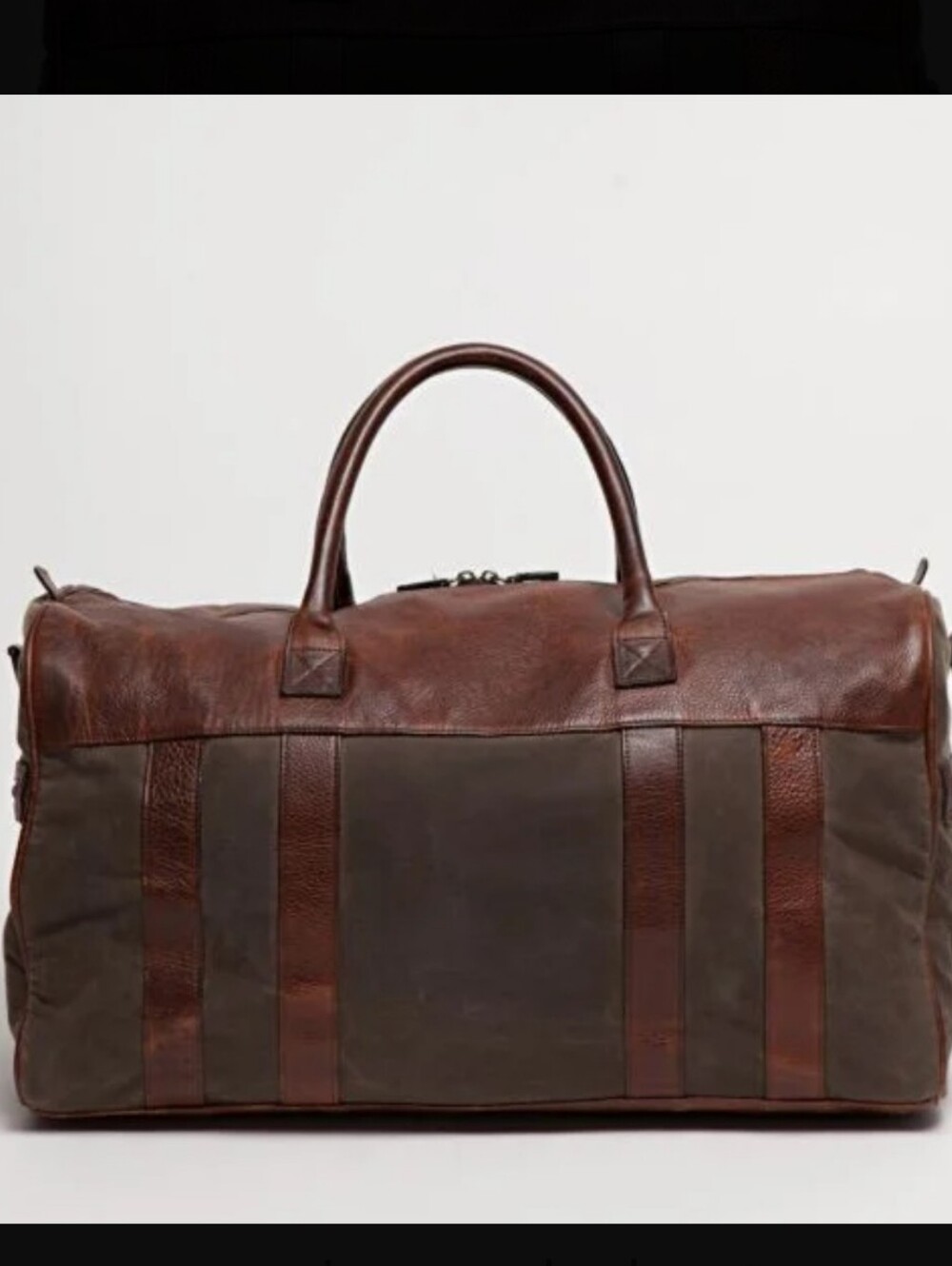 Moore & Giles Cleland XL Duffel Waxwear Ranger Tan Leather Canvas Weekender Trav